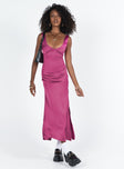 product Princess Polly Crew Neck  Lynsey Midi Dress Fuchsia