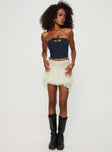 Ayra Lace Mini Skirt Cream Petite