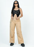 product Princess Polly  Fallout Mid Rise Cargo Pants Beige