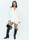 product Princess Polly High Neck  Tune In Shirt Dress White