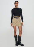 Gonzales Mini Skirt Beige