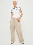 product Princess Polly High Waisted Pants  Isadore Cargo Pants Beige