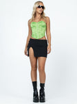 product Princess Polly Sleeveless Asymmetric Neckline  In The Moment Strapless Top Green