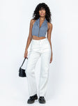 product Princess Polly High Waisted  Shanelle Straight Leg Jean White