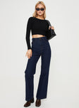 product Princess Polly High Waisted  Zephee Wide Leg Jeans Dark Wash