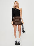 product Selby Mini Skirt Brown Polka Dot Princess Polly  Mini Skirts 