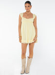 Carlita Mini Dress Yellow Petite