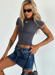 product Faya Low Rise Denim Mini Skirt Dark Blue Princess Polly  Mini Skirts 