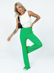 front view of model wearing Princess Polly Anderson Pants Green 