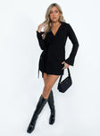 product Princess Polly V-Neck  Kyah Wrap Blazer Dress Black