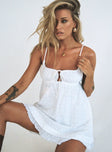 product Princess Polly Square Neck  Empress of Love Mini Dress White Embroidery