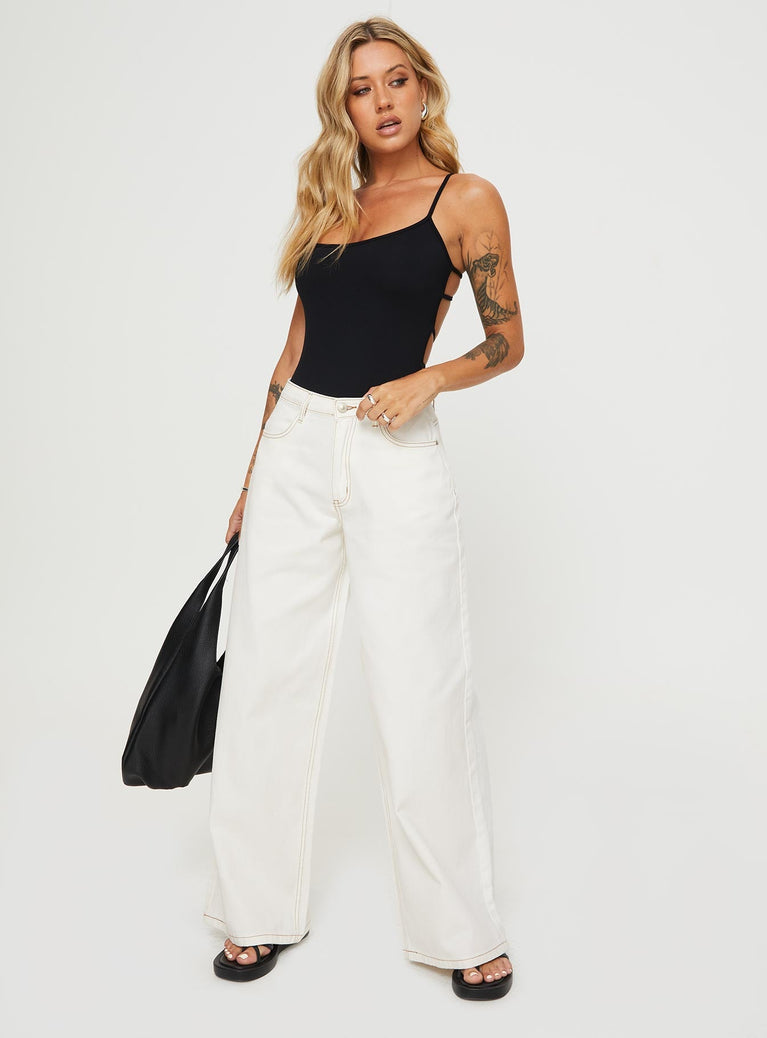 Naylor Wide Leg Jeans Cream