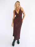 product Princess Polly V-Neck  Nellie Maxi Dress Black/Red Floral