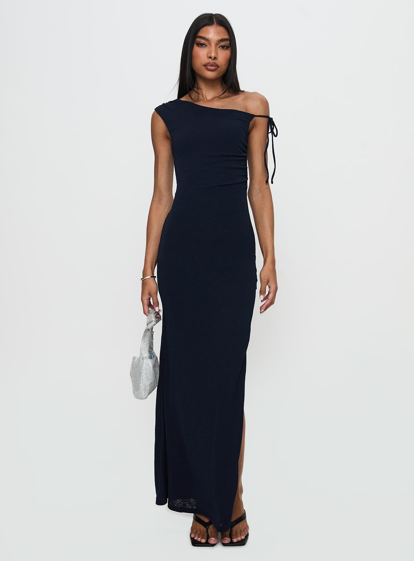 Collective Dress - Paislee Asymmetrical Maxi Dress Navy fifth image