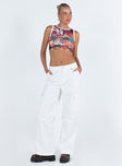 product Princess Polly High Waisted Pants  Fallout Mid Rise Cargo Pants White Tall