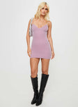 product Princess Polly Square Neck  Plaxco Mini Dress Purple