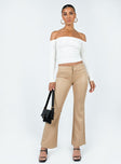 product Princess Polly  Dami Low Rise Pants Beige