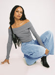 front view of model wearing Princess Polly Pearlisle Baggy Jeans Light Wash Low Rise Jeans 