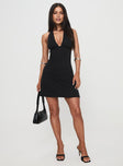 Tinisie Halter Mini Dress Black Petite