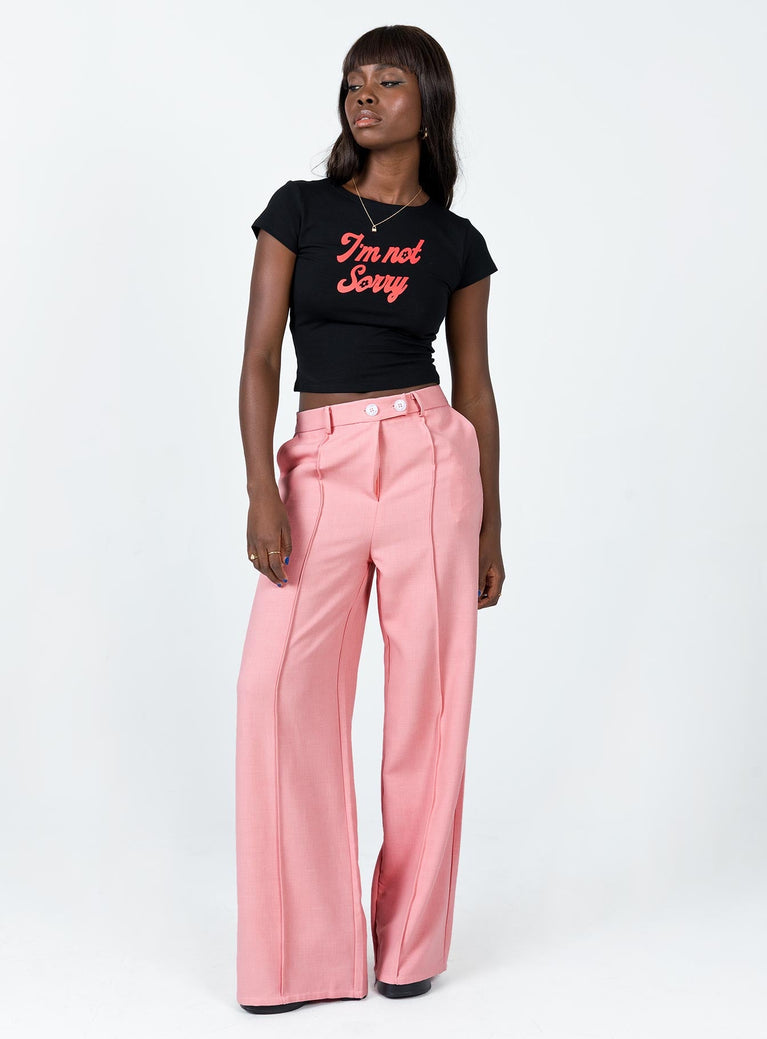 front view of model wearing Princess Polly Last Call Pants Pink 