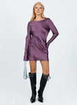 product Princess Polly High Neck  Namara Long Sleeve Mini Dress Purple