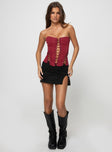 product Princess Polly  Eden Lace Up Corset Red