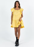 product Princess Polly Square Neck  Jayson Mini Dress Yellow