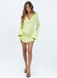 product Princess Polly V-Neck  Posy Long Sleeve Mini Dress Green