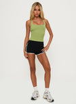 Layup Active Longline Cross Back Top Green