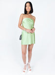 product Princess Polly Asymmetric Neckline  Jasmyn Mini Dress Green