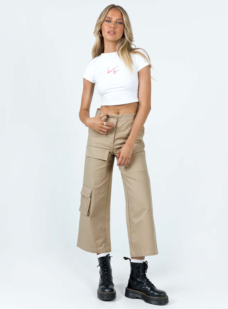 product Princess Polly High Waisted Pants High Waisted Pants High Waisted Pants  Cepora Pants Beige