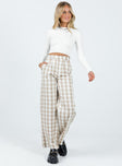 product Princess Polly  Archer Pants Beige Plaid