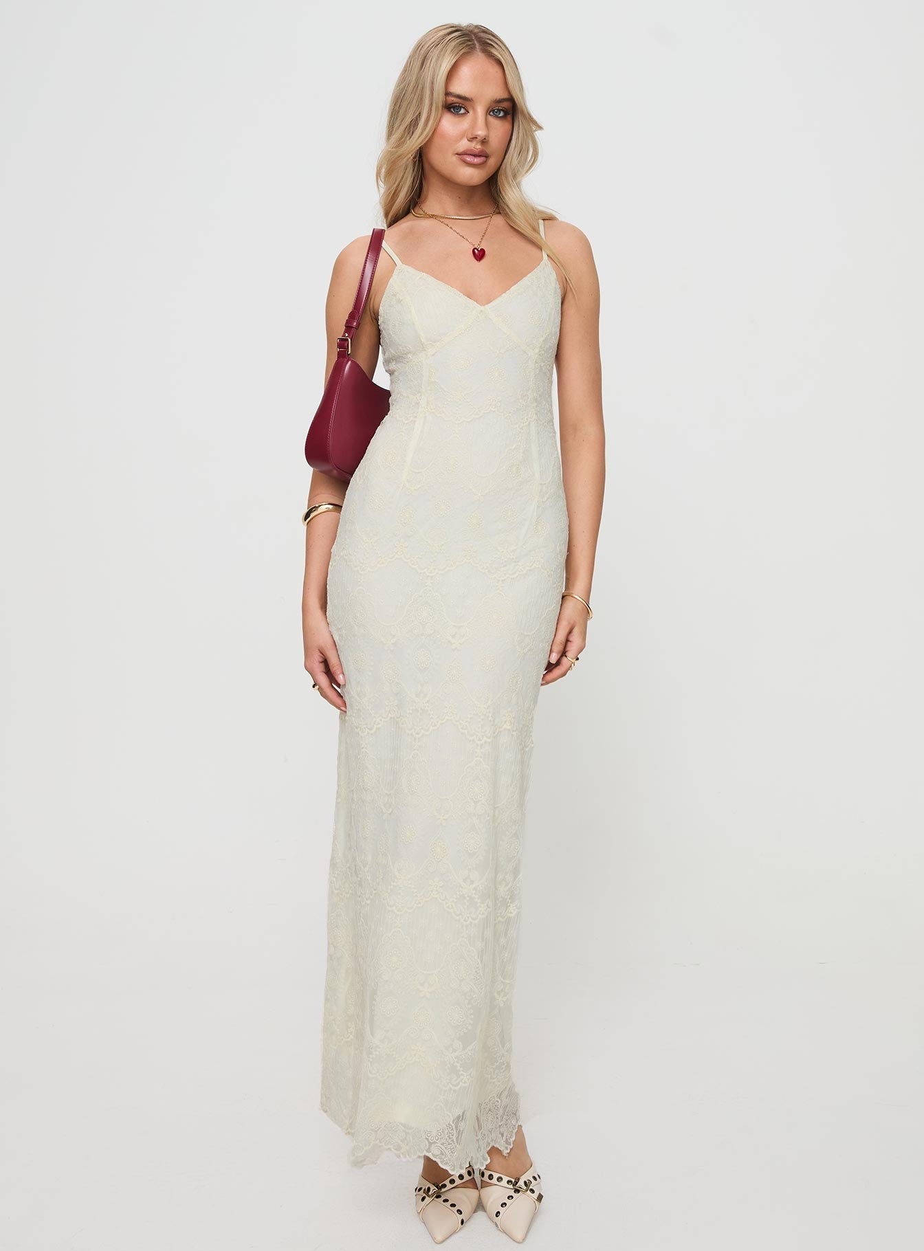 Shop Formal Dress - Euphemia Maxi Dress Cream sixth image