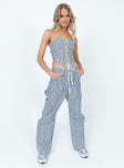 product Princess Polly Low Rise Pants  Miami Vice Pants Navy Pinstripe