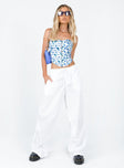 product Princess Polly Sleeveless Sweetheart  In The Moment Strapless Top White / Blue