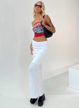 Front view of model wearing  front Oscar Maxi Skirt White Tall Princess Polly  Maxi 