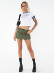 product Iconic Cargo Mini Skirt Khaki Tall Princess Polly  Mini Skirts 