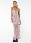 product Princess Polly Crew Neck  Emily Maxi Dress Pink Floral Tall