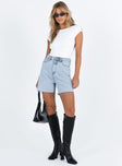 product Impala Shorts Light Wash Denim Princess Polly High Waisted Shorts 