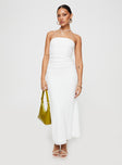 product Princess Polly Asymmetric Neckline  Ruskin Strapless Maxi Dress White