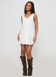 Antiquity Swing Mini Dress White