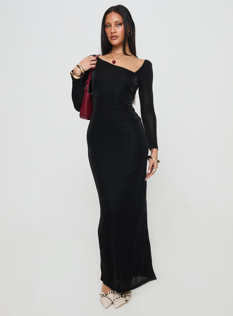 Sedani Long Sleeve Maxi Dress Black