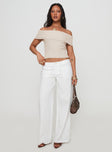 Vendi Low Rise Pant White