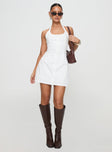 Mallorie Halter Mini Dress White Petite