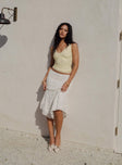 The Escape Midi Skirt White