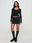 Brea Long Sleeve Top Black