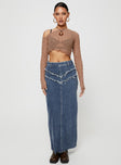 product Lune Denim Maxi Skirt Blue Princess Polly  Maxi 