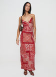 Sugar Plum Maxi Dress Red Paisley