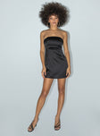 product Princess Polly Asymmetric Neckline  Luca Strapless Mini Dress Black