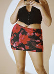   front view of model wearing Princess Polly Nostalgia 90's Mini Skirt Red 